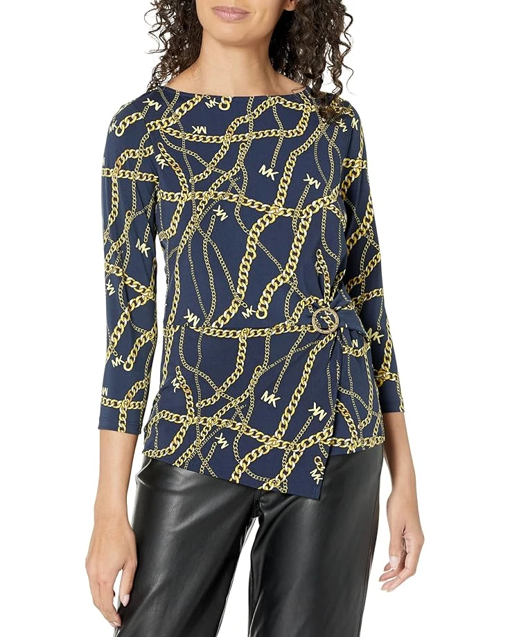 MICHAEL Michael Kors Chain Twist 3/4 Sleeve Top 3 MICHAEL Michael Kors Chain Twist 3/4 Sleeve Top